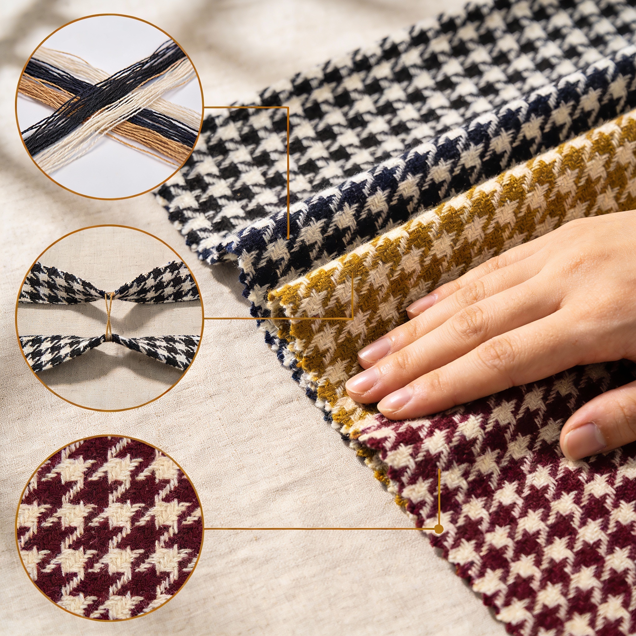 Jacquard Houndstooth Fabric: A Timeless Blend of Durability, Versatility, and Style