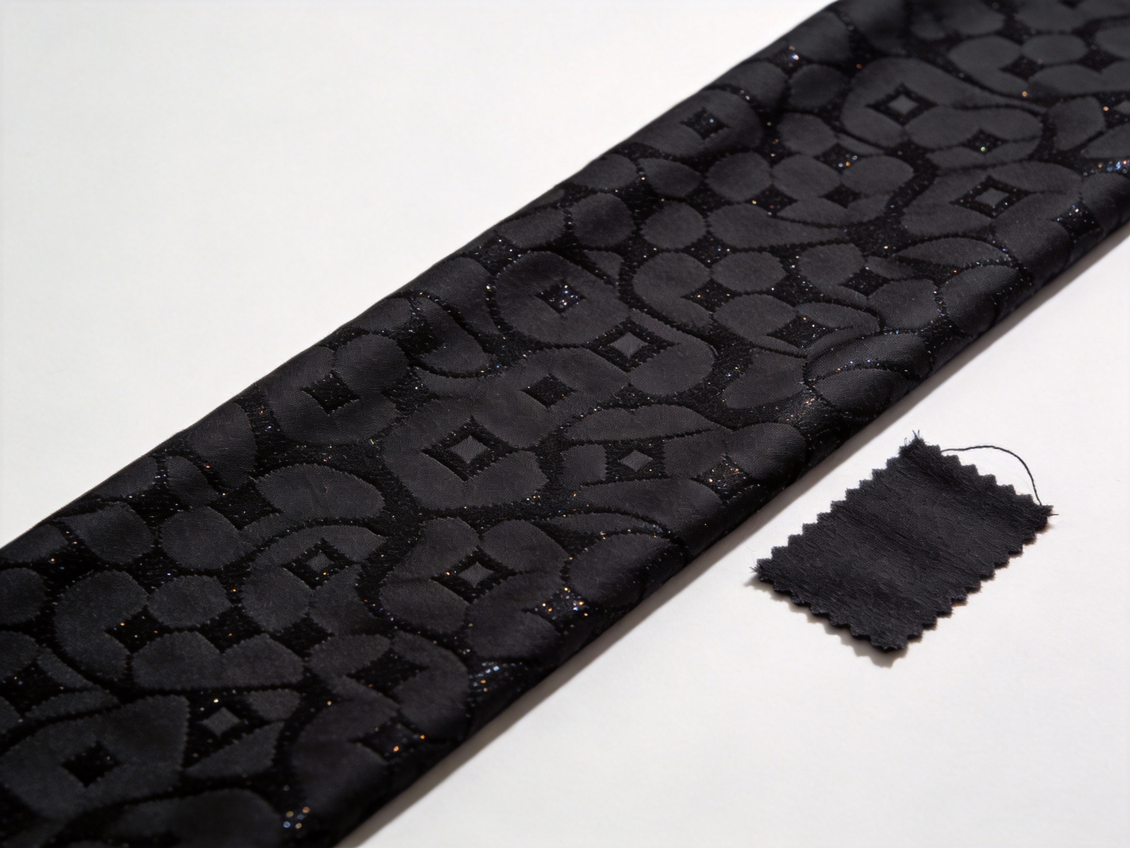 Black Slight Intermingled DTY Jacquard Fabric: Redefining Stealth Luxury in Modern Textiles