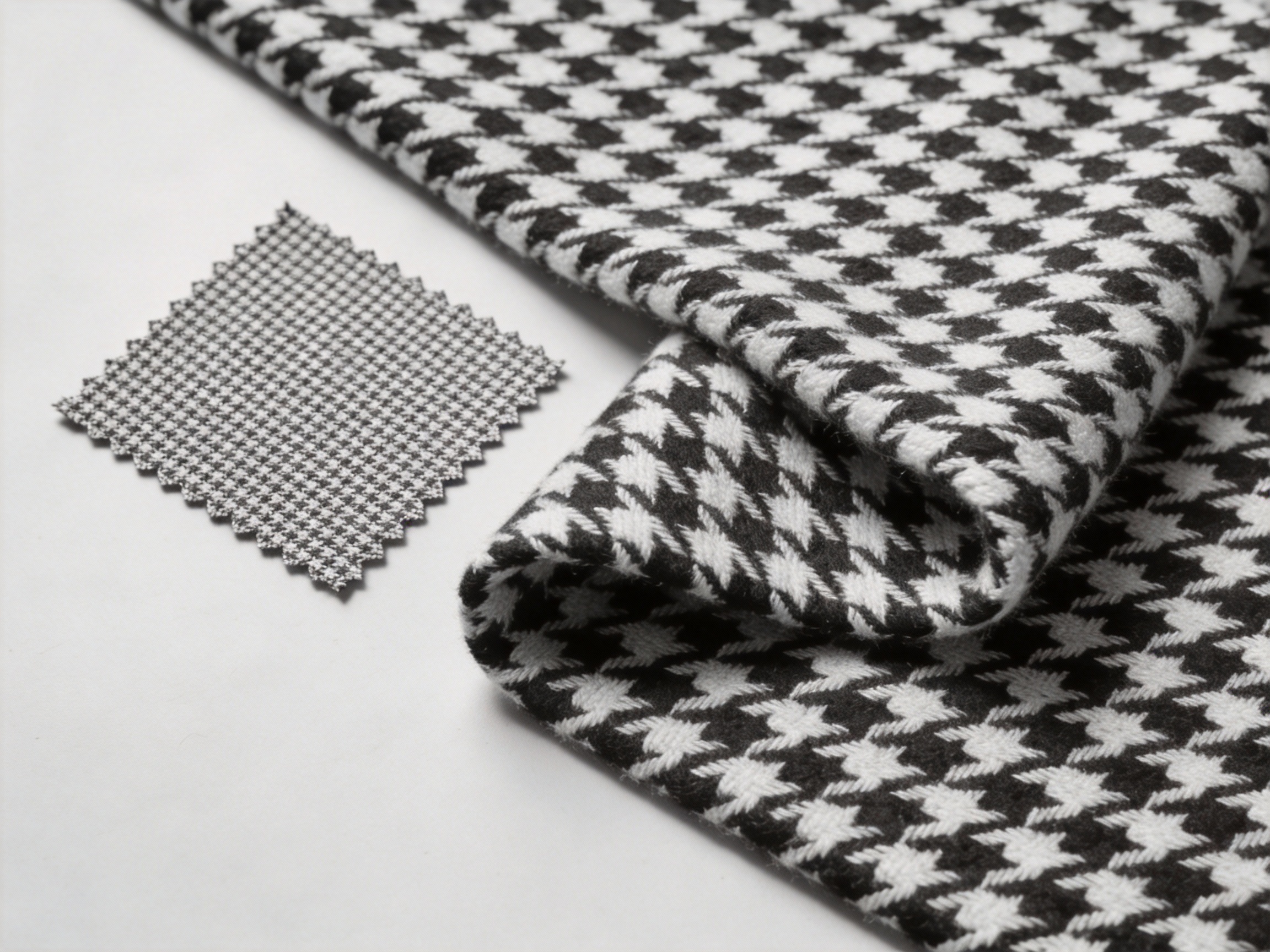 Knitted Jacquard Houndstooth Fabric: A Timeless Blend of Comfort, Style, and Durability