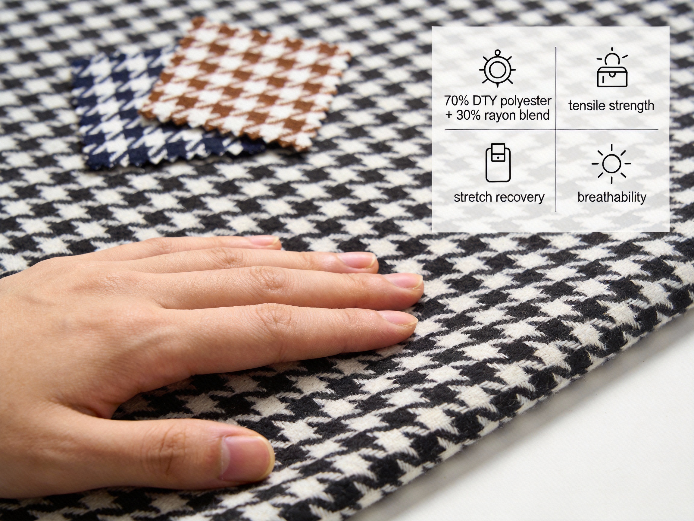 Jacquard Houndstooth Fabric: A Timeless Blend of Durability, Versatility, and Style