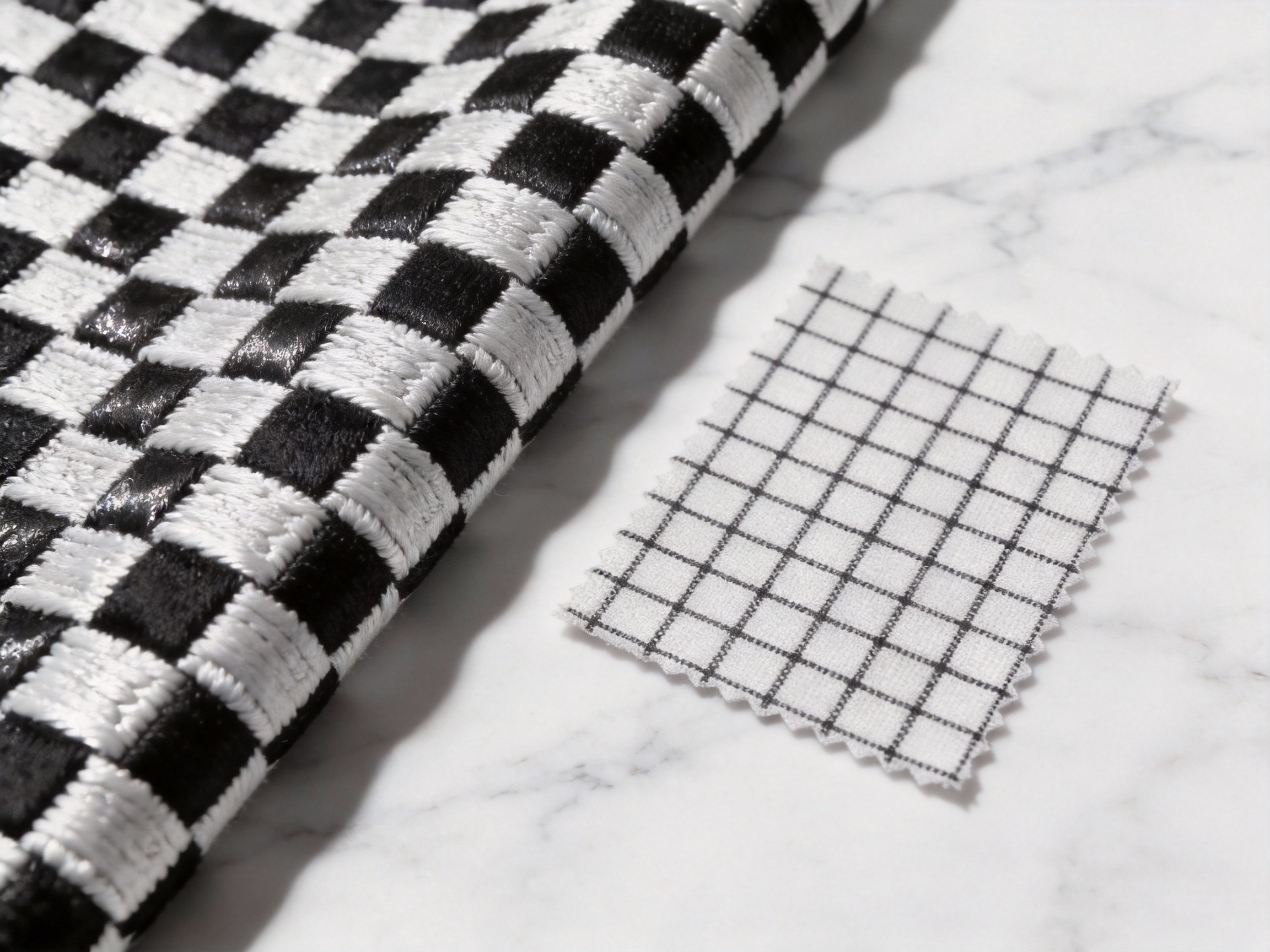 Jacquard Black And White Grid Fabric: A Timeless Blend of Durability, Versatility, and Style
