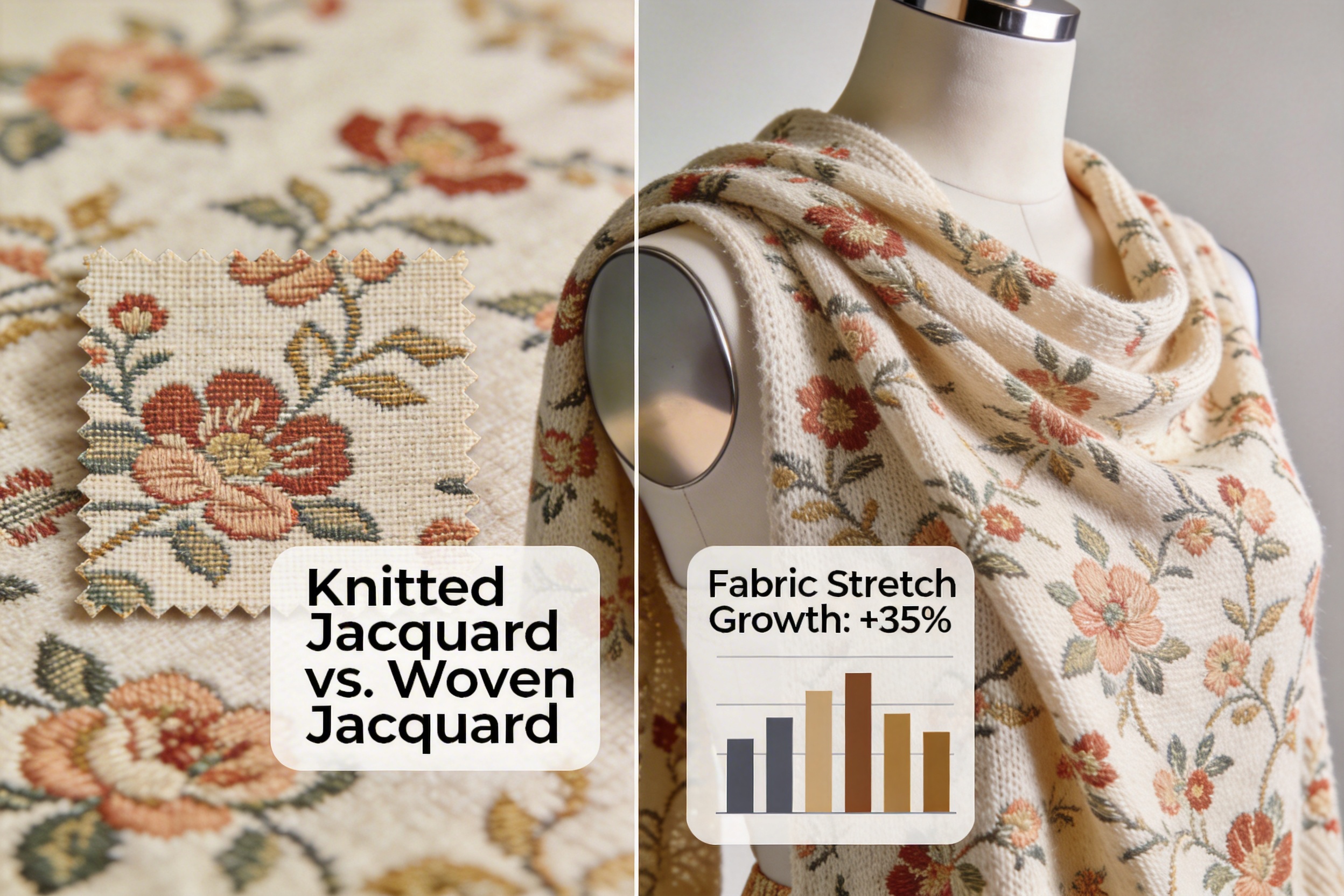 Floral-Patterned Knitted Jacquard Fabric: A Fusion of Elegance and Wearability for Modern Apparel