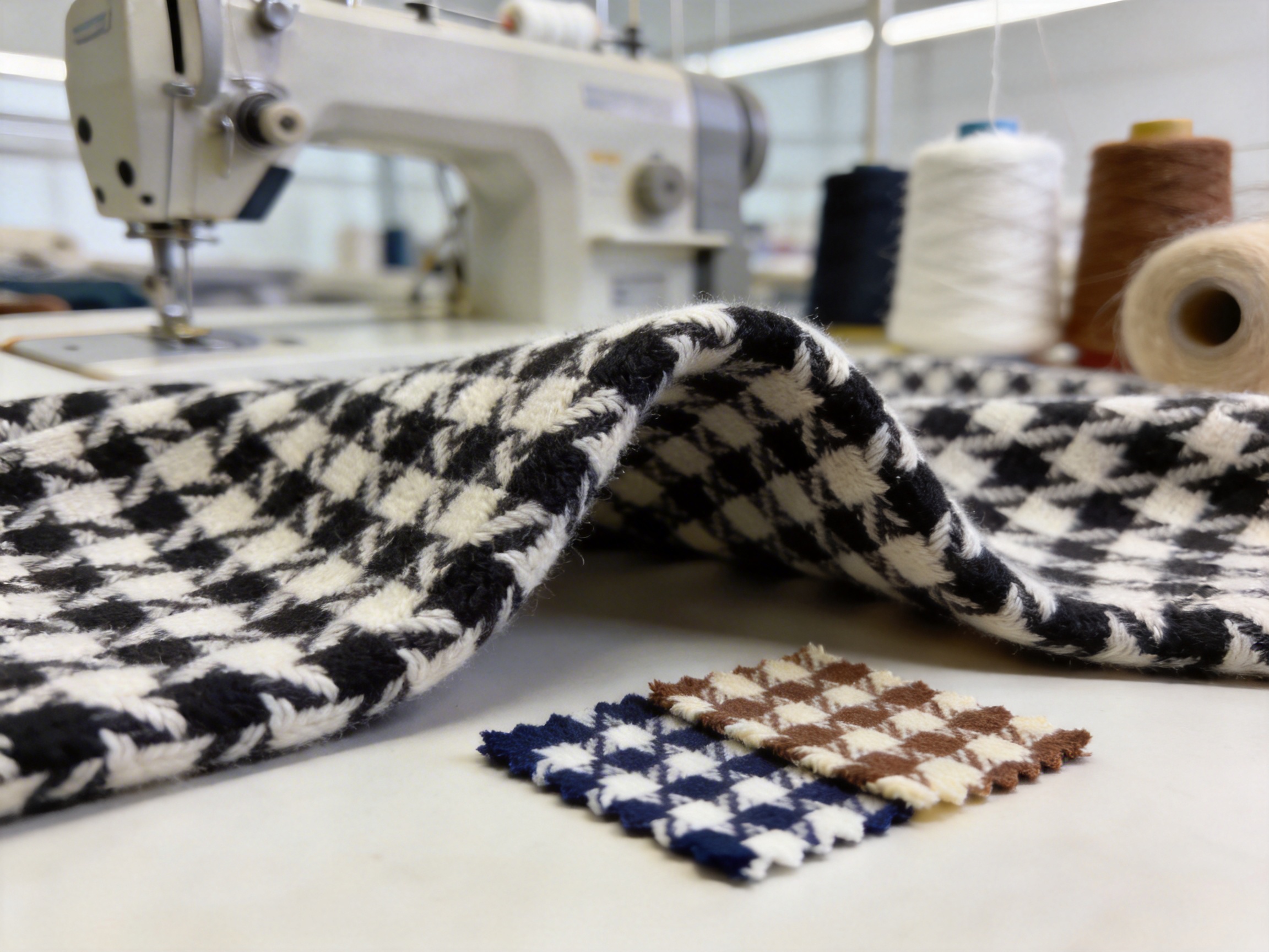 Knitted Jacquard Houndstooth Fabric: A Timeless Blend of Comfort, Style, and Innovation