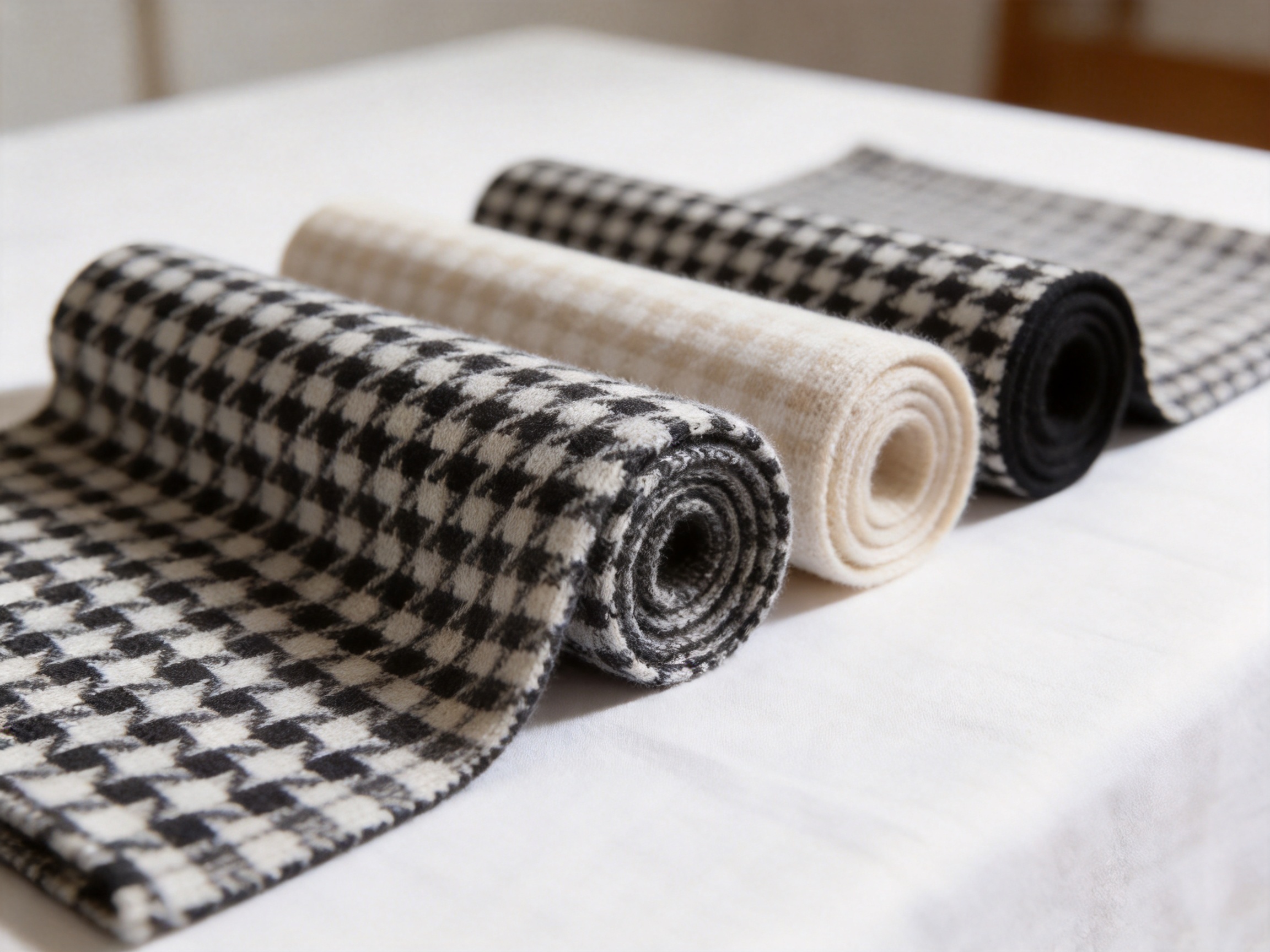 Houndstooth Design Jacquard Fabric for Modern Apparel and Interior Applications