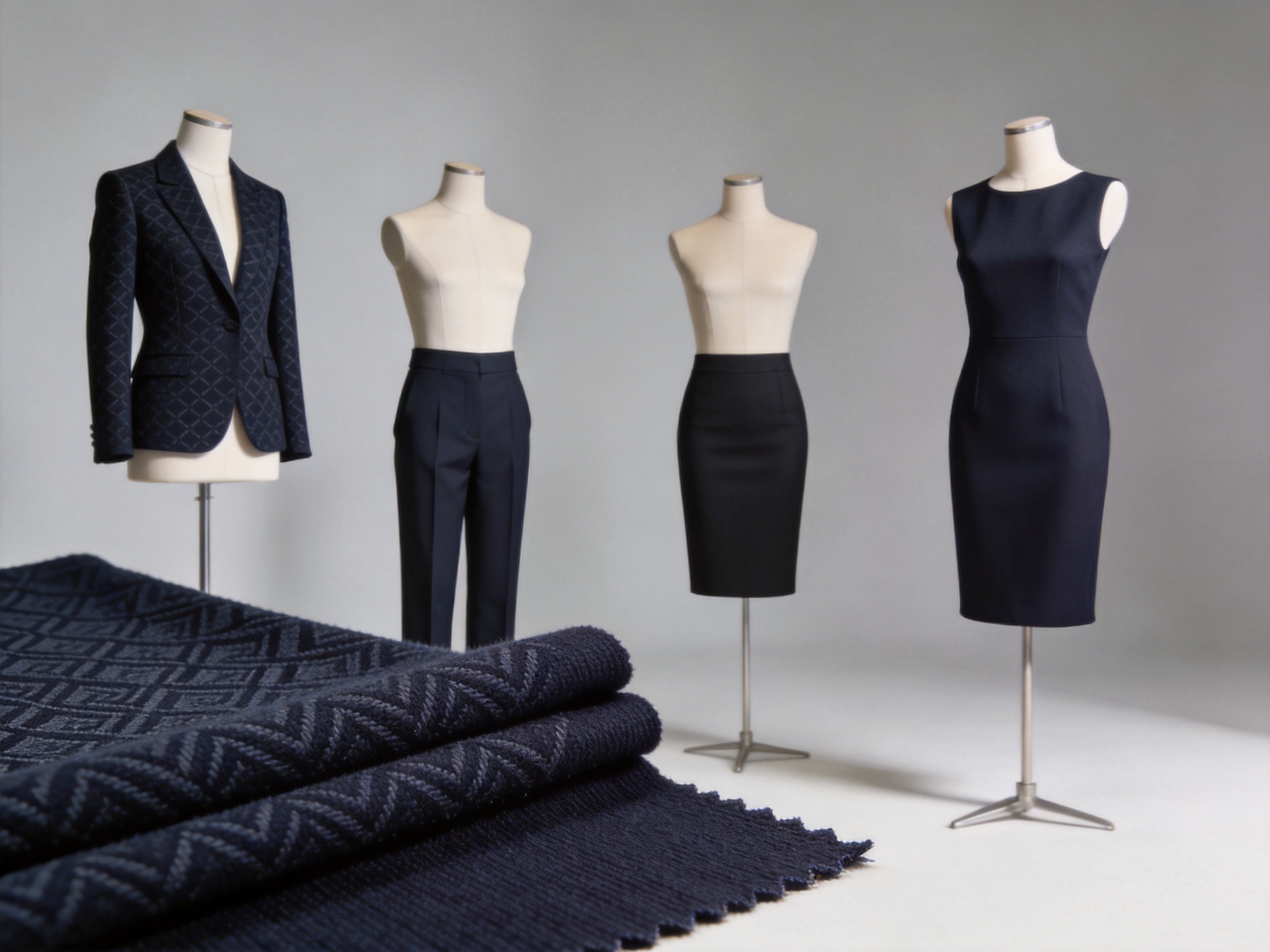 Premium Double-Knit Jacquard Fabric for Structured Suits